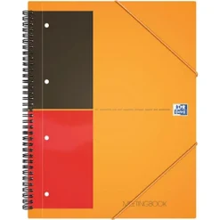 OXFORD Cahier International Meetingbook Petits Carreaux A4+ 160 Pages Couverture PP Gris