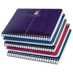Oxford Cahier Office Essentials A4 Spirale 100 Pages Seyès, Couverture Souple Couleurs Assorties - Lot De 5
