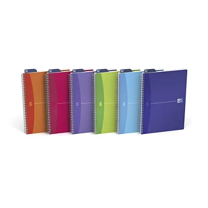 OXFORD Cahier Office My Colours Ligné A4 180 Pages Couverture PP Couleurs Assorties - Lot De 5 1 OXFORD Cahier Office My Colours Ligné A4 180 Pages Couverture PP Couleurs Assorties - Lot De 5