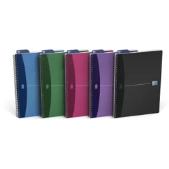 OXFORD Carnet Office Urban Mix Ligné A4 180 Pages Couverture PP Couleurs Assorties - Lot De 5