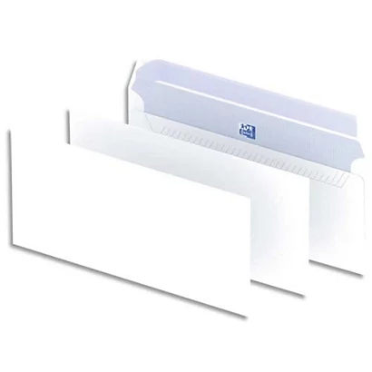 Oxford Enveloppe Blanche DL 110 X 220 Mm 90 G Sans Fenêtre Fermeture Bande Auto-adhésive - Boîte De 500 1 Oxford Enveloppe Blanche DL 110 X 220 Mm 90 G Sans Fenêtre Fermeture Bande Auto-adhésive - Boîte De 500