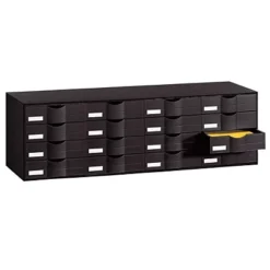 PAPERFLOW Bloc Classeur 16 Tiroirs Noir