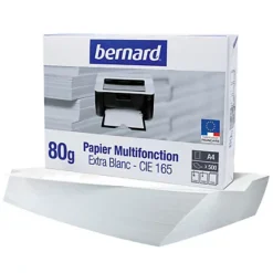 Papier Blanc Bernard A4 80g, 5 Ramettes De 500 Feuilles -Fournitures Bureau Boutique papier blanc bernard a4 80g 5 ramettes 500 feuilles 414800 2