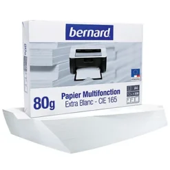 Papier Blanc Bernard A4 80g, 5 Ramettes De 500 Feuilles -Fournitures Bureau Boutique papier blanc bernard a4 80g 5 ramettes 500 feuilles 414800 3