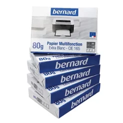 Papier Blanc Bernard A4 80g, 5 Ramettes De 500 Feuilles -Fournitures Bureau Boutique papier blanc bernard a4 80g 5 ramettes 500 feuilles 414800 6