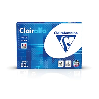 Papier Blanc Clairalfa Clairefontaine A3 80g, 5 Ramettes De 500 Feuilles 3 Papier Blanc Clairalfa Clairefontaine A3 80g, 5 Ramettes De 500 Feuilles – Image 3