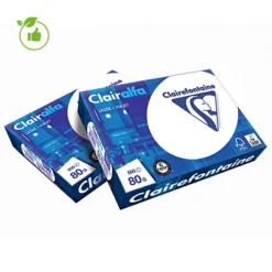 Papier Blanc Clairalfa Clairefontaine A3 80g, 5 Ramettes De 500 Feuilles