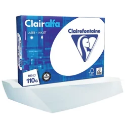 Papier Blanc Clairalfa Clairefontaine A4 110g, 4 Ramettes De 500 Feuilles -Fournitures Bureau Boutique papier blanc clairalfa clairefontaine a4 110g 4 ramettes 500 feuilles 401510 4