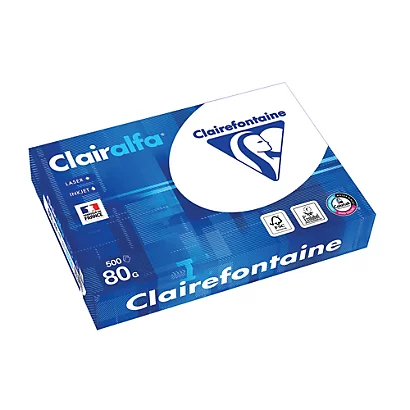 Papier Blanc Clairalfa Clairefontaine A4 80g, 5 Ramettes De 500 Feuilles 2 Papier Blanc Clairalfa Clairefontaine A4 80g, 5 Ramettes De 500 Feuilles – Image 2
