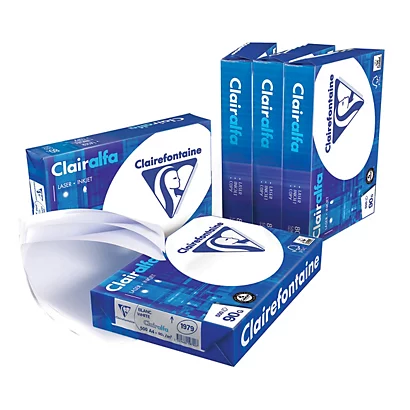 Papier Blanc Clairalfa Clairefontaine A4 90g, 5 Ramettes De 500 Feuilles 6 Papier Blanc Clairalfa Clairefontaine A4 90g, 5 Ramettes De 500 Feuilles – Image 6