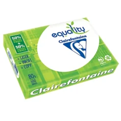 Papier Blanc écologique Clairefontaine Equality A4 80g, 5 Ramettes De 500 Feuilles 5 Papier Blanc écologique Clairefontaine Equality A4 80g, 5 Ramettes De 500 Feuilles -Fournitures Bureau Boutique papier blanc cologique clairefontaine equality a4 80g 5 ramettes 500 feuilles 470160 2