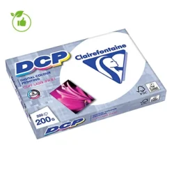 Papier Blanc DCP Clairefontaine A4 200g, 4 Ramettes De 250 Feuilles