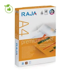 Papier Blanc Raja Premium A4 80g, 5 Ramettes De 500 Feuilles