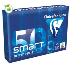 Papier Blanc Smart Print Clairefontaine A4 50g, 6 Ramettes De 500 Feuilles