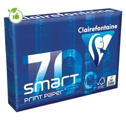 Papier Blanc Smart Print Clairefontaine A4 70g, 5 Ramettes De 500 Feuilles