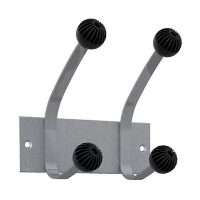 Patères Doubles 2 Boules Gris Métal Unilux 1 Patères Doubles 2 Boules Gris Métal Unilux