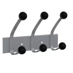 Patères Doubles 3 Boules Gris Métal Unilux