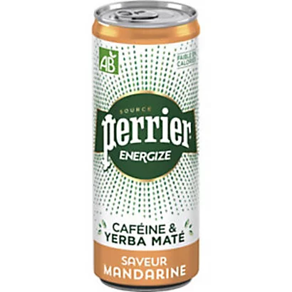 Perrier Energize Boisson énergisante Bio Saveur Mandarine - Canette Slim 33 Cl - Lot De 24 1 Perrier Energize Boisson énergisante Bio Saveur Mandarine - Canette Slim 33 Cl - Lot De 24
