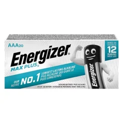 Piles Alcalines Energizer Max Plus LR03 AAA, Lot De 20