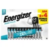 Piles Alcalines Energizer Max Plus LR03 AAA, Lot De 8 + 4
