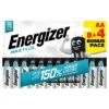 Piles Alcalines Energizer Max Plus LR06 AA, Lot De 8 + 4