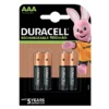 Piles Rechargeables Duracell Ultra 900mAh LR03 AAA, Lot De 4