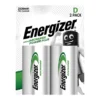 Piles Rechargeables Energizer 2500mAh HR20 D Ni-MH, Lot De 2