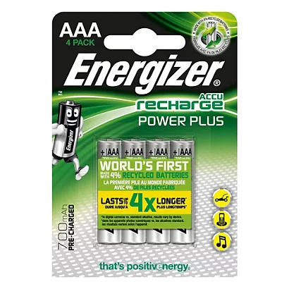 Piles Rechargeables Energizer Extrême 700mAh LR03 AAA, Lot De 4 1 Piles Rechargeables Energizer Extrême 700mAh LR03 AAA, Lot De 4