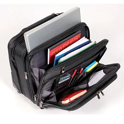 Pilot Case Multifonctions à 2 Roulettes Sign Coloris Noir 2 Pilot Case Multifonctions à 2 Roulettes Sign Coloris Noir – Image 2