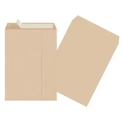 Pochette Jumbo Kraft Brune 320 X 440 Mm 120g Sans Fenêtre - Bande Autoadhésive - Boîte De 100 Unités