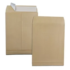 Pochette à Soufflet 3 Cm Kraft Blond Armé 120 G/m² 280 X 380 Mm Sans Fenêtre - Bande Auto-adhésive (boîte De 50)