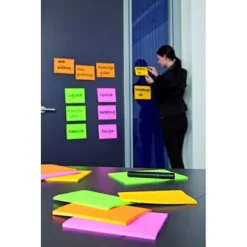 POST-IT Bloc 45 Feuilles Notes Repositionnables Super Sticky Meeting Notes Grand Rectangle Assortis Vifs, 200 X 149 Mm, Lot De 4 -Fournitures Bureau Boutique post it bloc 45 feuilles notes repositionnables super sticky meeting notes grand rectangle assortis vifs 200 x 149 mm lot 4 1141500 8