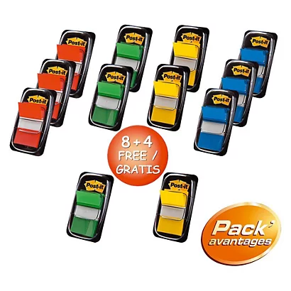 Post-it Distributeurs De 50 Marque-pages Standards 25 Mm (Lot De 8 + 4 Offerts) 1 Post-it Distributeurs De 50 Marque-pages Standards 25 Mm (Lot De 8 + 4 Offerts)
