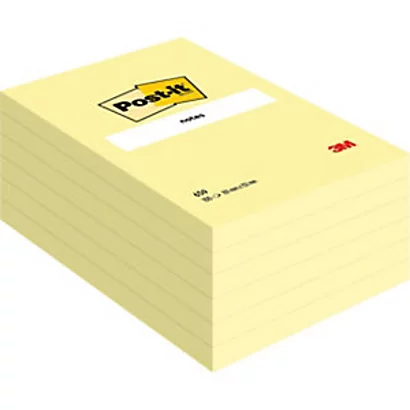 Post-it Notes Repositionnables 102 X 152 Mm - Jaune Canari - Lot De 12 Blocs De 100 Feuilles 1 Post-it Notes Repositionnables 102 X 152 Mm - Jaune Canari - Lot De 12 Blocs De 100 Feuilles