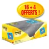 Post-it Pack Avantage De 20 Blocs 100 Feuilles Notes Repositionnables En Carré Jaune, 76 X 76 Mm