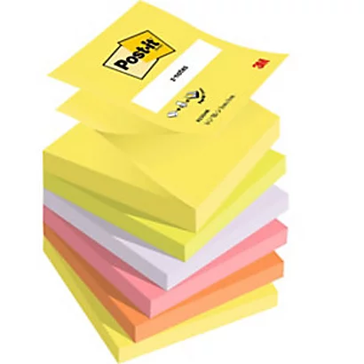 Post-it Z-Notes Repositionnables 76 X 76 Mm - Coloris Assortis Néon - Lot De 12 Blocs De 100 Feuilles 1 Post-it Z-Notes Repositionnables 76 X 76 Mm - Coloris Assortis Néon - Lot De 12 Blocs De 100 Feuilles