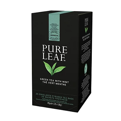 PURE LEAF Thé Vert à La Menthe - 25 Sachets Pyramide 2 PURE LEAF Thé Vert à La Menthe - 25 Sachets Pyramide – Image 2