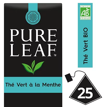 PURE LEAF Thé Vert à La Menthe - 25 Sachets Pyramide 1 PURE LEAF Thé Vert à La Menthe - 25 Sachets Pyramide