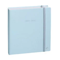 Quo Vadis Agenda Journalier Plan Day - 16 X 16 Cm - Bleu Pastel - Septembre 2023 à Decembre 2024