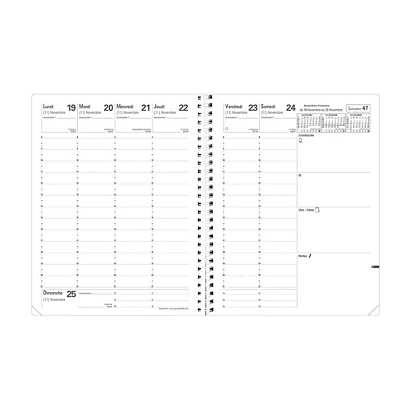 Quo Vadis Agenda Semainier IMPALA PRESIDENT à Spirales - 21 X 27 Cm - Noir - 2024 3 Quo Vadis Agenda Semainier IMPALA PRESIDENT à Spirales - 21 X 27 Cm - Noir - 2024 – Image 3