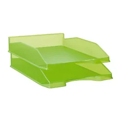 RAJA Bac à Courrier A4 En Polystyrène - Vert Translucide (lot De 6)