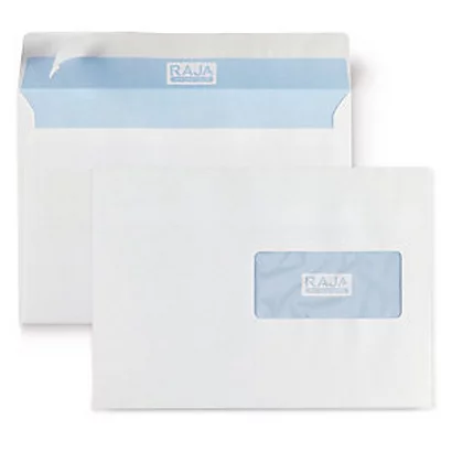 RAJA Enveloppe Extra-blanche C5 162 X 229 Mm 80g Avec Fenêtre 45 X 100 Mm Fermeture Bande Auto-adhésive - Boîte De 500 1 RAJA Enveloppe Extra-blanche C5 162 X 229 Mm 80g Avec Fenêtre 45 X 100 Mm Fermeture Bande Auto-adhésive - Boîte De 500