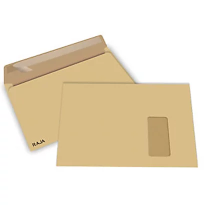 RAJA Enveloppe Kraft Blond Premium C4 229 X 324 Mm 90g Avec Fenêtre Ouverture Grand Côté Fermeture Bande Auto-adhésive - Boîte De 250 1 RAJA Enveloppe Kraft Blond Premium C4 229 X 324 Mm 90g Avec Fenêtre Ouverture Grand Côté Fermeture Bande Auto-adhésive - Boîte De 250