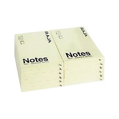 RAJA Notes Repositionnables 76 X 101 Mm - Jaune Pastel - Lot De 12 Blocs De 100 Feuilles 1 RAJA Notes Repositionnables 76 X 101 Mm - Jaune Pastel - Lot De 12 Blocs De 100 Feuilles
