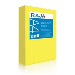 RAJA Papier Couleur A4 Jaune Soleil Vif 80g Coloured Paper - Ramette De 500 Feuilles