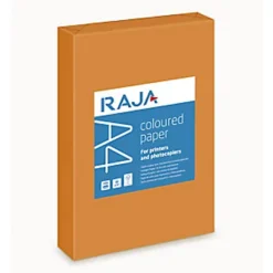 RAJA Papier Couleur A4 Orange Vif 80g Coloured Paper - Ramette De 500 Feuilles