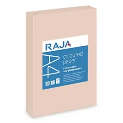 RAJA Papier Couleur A4 Rose Saumon Pastel 80g Coloured Paper - Ramette De 500 Feuilles