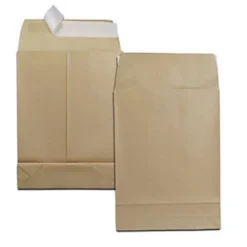 RAJA Pochette à Soufflet 7 Cm Kraft Blond Armé 120 G/m² 280 X 365 Mm Sans Fenêtre - Bande Auto-adhésive - Boîte De 50