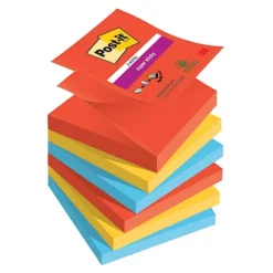 Recharges Blocs Z-notes Repositionnables Collection Playful Post-it, 12 Blocs 76 X 76 Mm