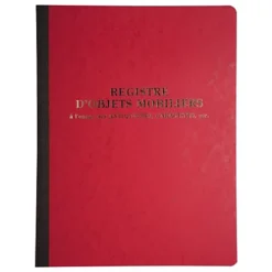 REGISTRES LE DAUPHIN Registre Objets Mobiliers - 32 X 24 Cm, 80 Pages